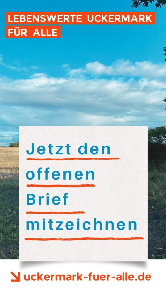 Hochformat Sharepic für den offenen Brief zum Teilen in den Sozialen Medien